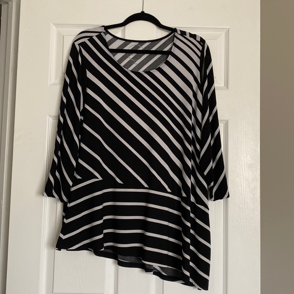 INC Black & White Jersey Tunic